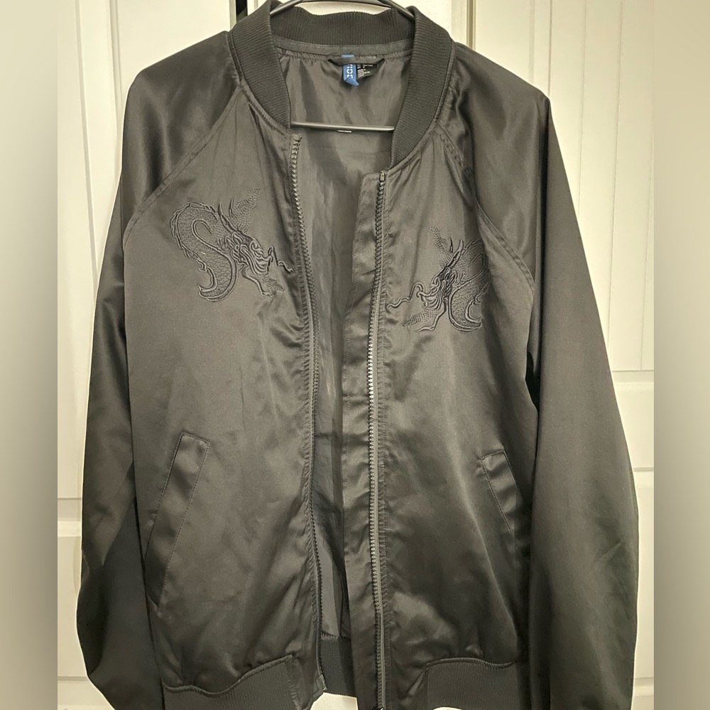 H&M Bomber Men’s black Jacket | Double Dragons